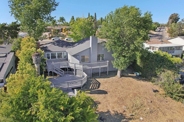 6737 San Miguel Ave, Lemon Grove, CA 91945 - back of property with a wooden deck