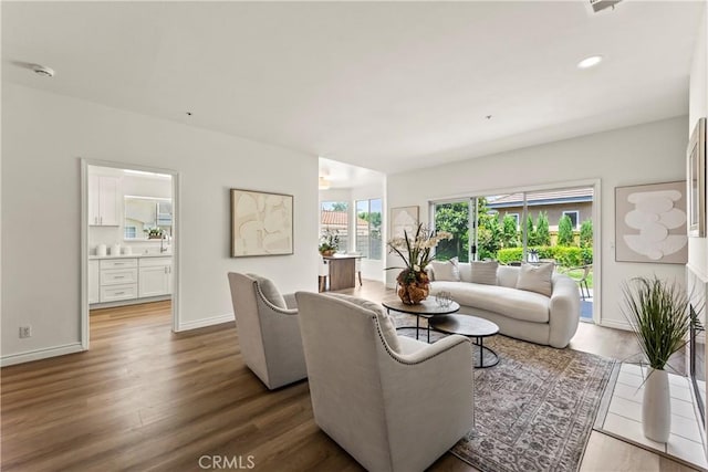 5255 La Madera Ave, El Monte, CA 91732 - living room featuring wood finished floors and recessed lighting