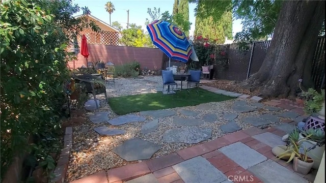 17623 Clymer St, Granada Hills, CA 91344 - fenced backyard featuring a patio
