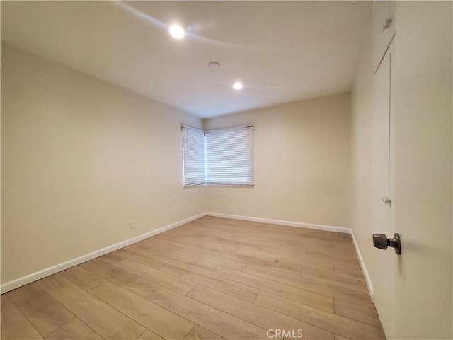 17623 Clymer St, Granada Hills, CA 91344 - unfurnished room with light wood-type flooring and recessed lighting