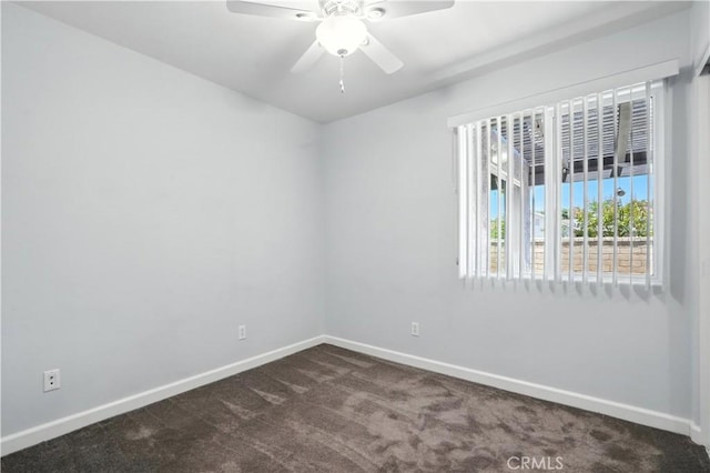 25796 Olivas Park Rd, Valencia, CA 91355 - unfurnished room featuring dark carpet and ceiling fan