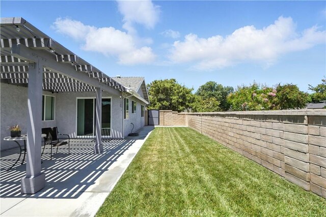25796 Olivas Park Rd, Valencia, CA 91355 - fenced backyard featuring a patio