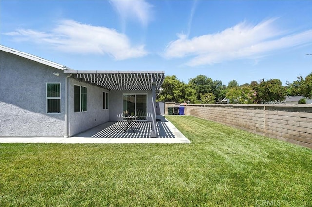 25796 Olivas Park Rd, Valencia, CA 91355 - rear view of property featuring stucco siding, a patio area, and a fenced backyard