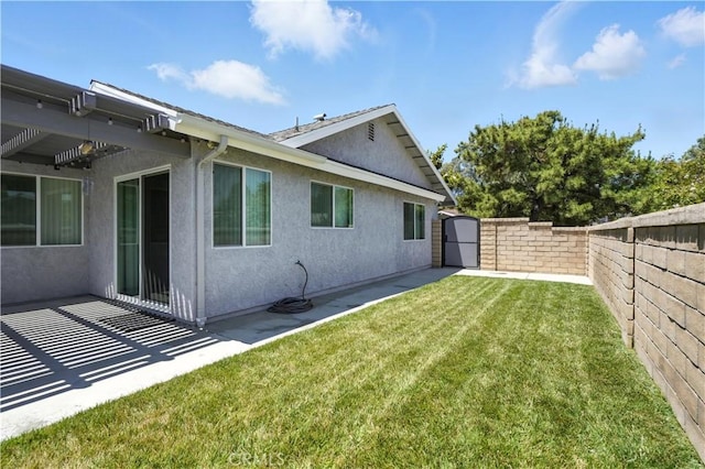 25796 Olivas Park Rd, Valencia, CA 91355 - fenced backyard with a shed and a patio area