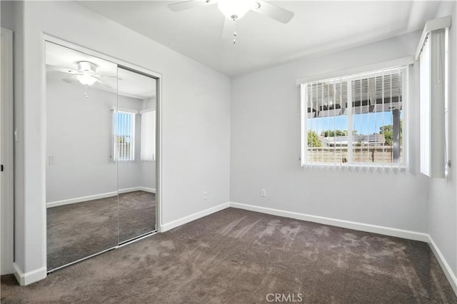 25796 Olivas Park Rd, Valencia, CA 91355 - unfurnished bedroom with carpet flooring, a closet, and ceiling fan