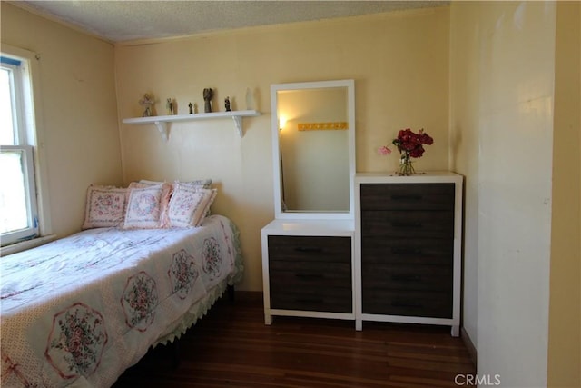 20512 Berendo Ave, Torrance, CA 90502 - bedroom featuring dark wood finished floors, multiple windows, and a textured ceiling