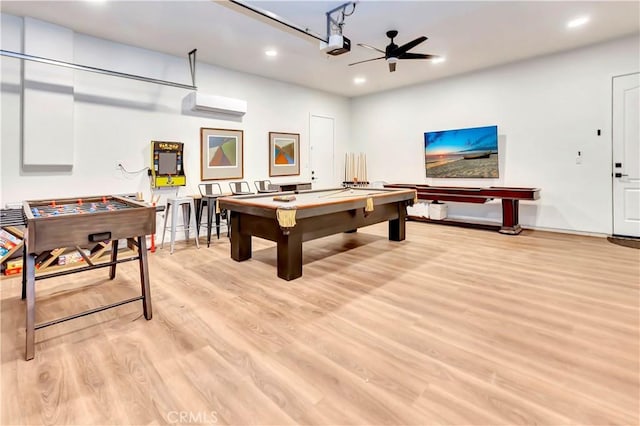 48692 Pear St, Indio, CA 92201 - playroom with recessed lighting, light wood-type flooring, and billiards table