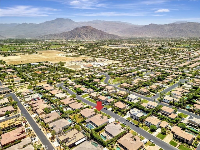 48692 Pear St, Indio, CA 92201 - aerial perspective of suburban area with a mountainous background