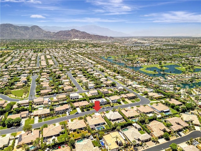 48692 Pear St, Indio, CA 92201 - aerial view of property's location featuring a water and mountain view and nearby suburban area