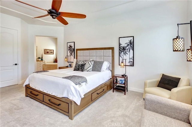 48692 Pear St, Indio, CA 92201 - bedroom with light colored carpet and ceiling fan