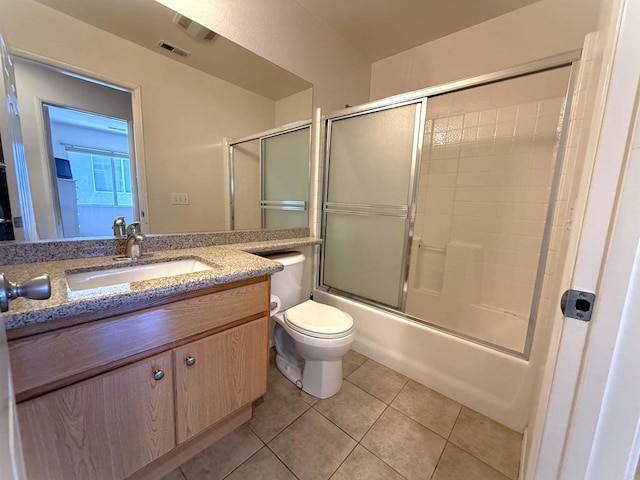 1111 Magellan Way, Chula Vista, CA 91910 - bathroom with vanity, tile patterned floors, and shower / bath combination with glass door