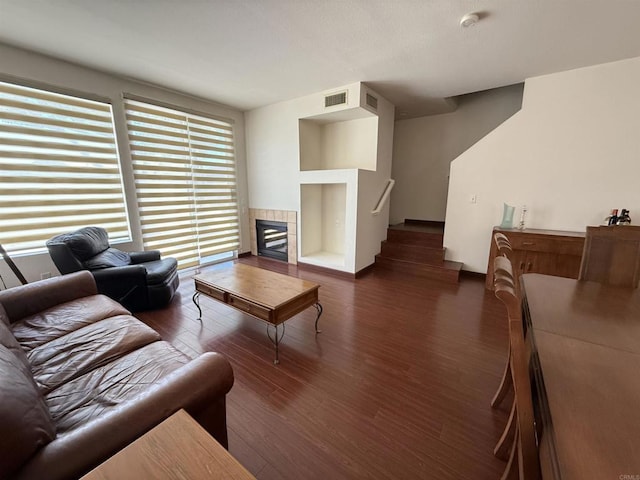 1111 Magellan Way, Chula Vista, CA 91910 - living area featuring wood finished floors and a tile fireplace
