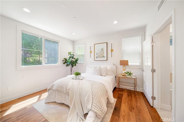 627 Deep Valley Dr Unit 410, Rolling Hills Estates, CA 90274 - bedroom with light wood-style floors and recessed lighting