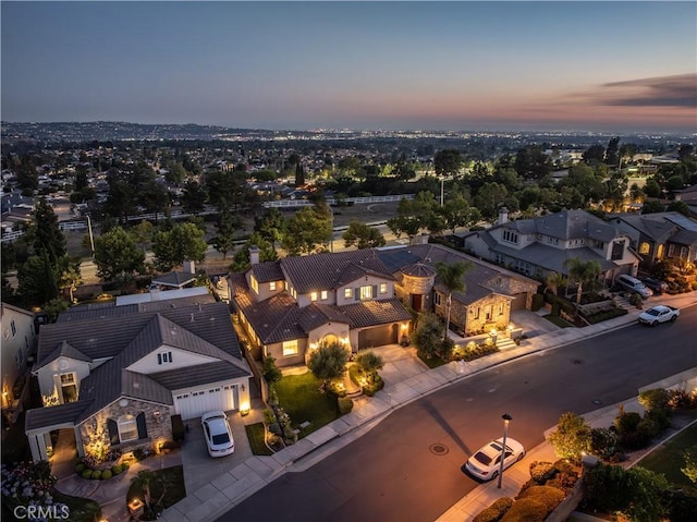 20100 Livorno Ln, Yorba Linda, CA 92886 - aerial view at dusk