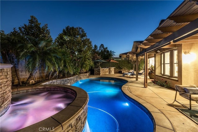 20100 Livorno Ln, Yorba Linda, CA 92886 - view of swimming pool with a pool with connected hot tub and a patio