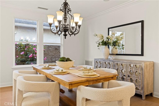 20100 Livorno Ln, Yorba Linda, CA 92886 - dining area with a chandelier, wood finished floors, and crown molding