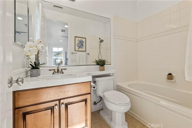 20100 Livorno Ln, Yorba Linda, CA 92886 - full bathroom with vanity, bathing tub / shower combination, and tile patterned floors