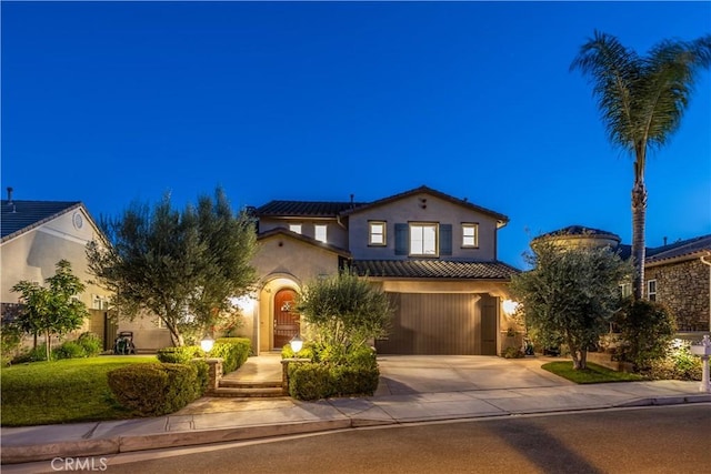 20100 Livorno Ln, Yorba Linda, CA 92886 - mediterranean / spanish-style house with concrete driveway, a garage, and stucco siding