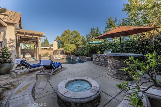 20100 Livorno Ln, Yorba Linda, CA 92886 - fenced backyard featuring a patio area and an outdoor pool