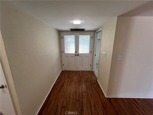 43216 San Miguel Way, Hemet, CA 92544 - doorway with wood finished floors and french doors