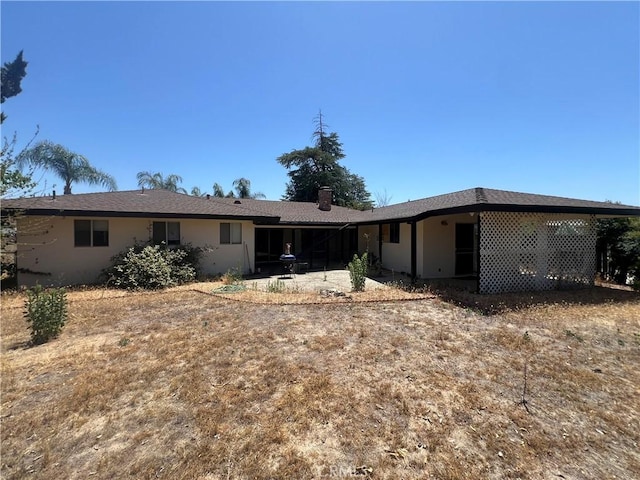 43216 San Miguel Way, Hemet, CA 92544 - back of house with a patio and a chimney