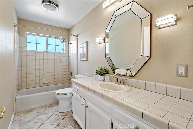 4826 Meadow Lark Ln, Paso Robles, CA 93446 - bathroom with vanity, bathtub / shower combination, and tile patterned floors