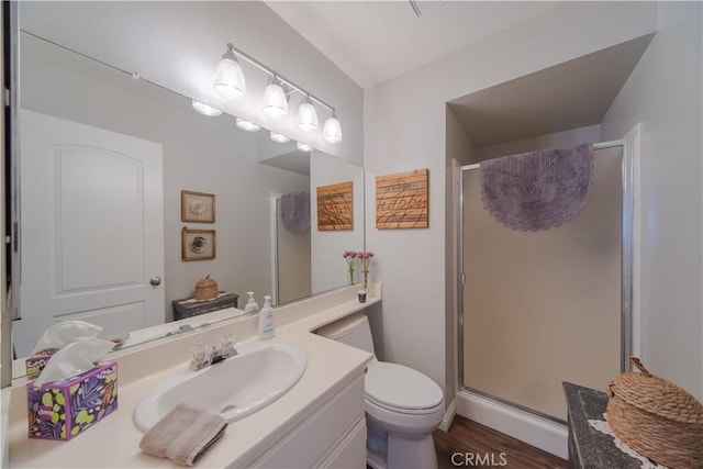 2614 S Quarry Ln Unit D, Walnut, CA 91789 - full bath with a shower stall, vanity, and wood finished floors