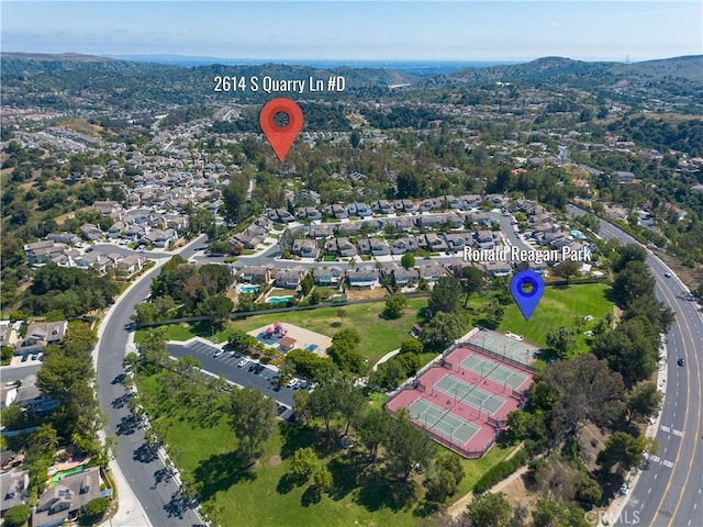2614 S Quarry Ln Unit D, Walnut, CA 91789 - aerial perspective of suburban area