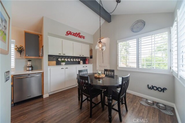 2614 S Quarry Ln Unit D, Walnut, CA 91789 - dining space with dark wood-style flooring and healthy amount of natural light