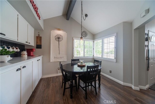 2614 S Quarry Ln Unit D, Walnut, CA 91789 - dining area with dark wood finished floors and baseboards