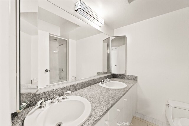 500 W Harbor Dr Unit 808, San Diego, CA 92101 - full bath featuring double vanity, tile patterned flooring, and shower / washtub combination