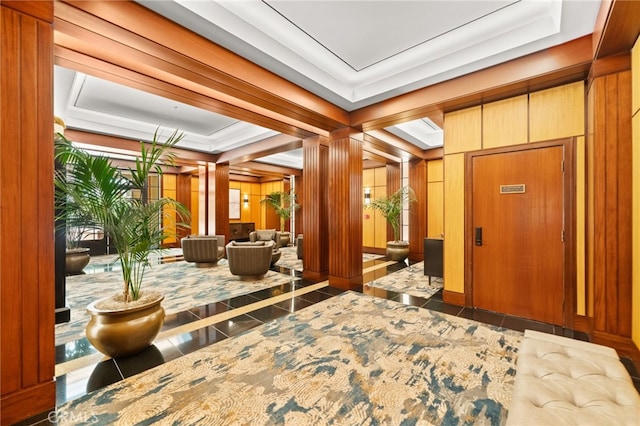 500 W Harbor Dr Unit 808, San Diego, CA 92101 - community lobby with wooden walls and ornamental molding