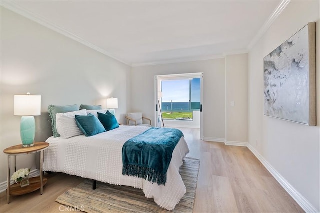 201 Calle Miramar Unit 8, Redondo Beach, CA 90277 - bedroom featuring wood finished floors and ornamental molding