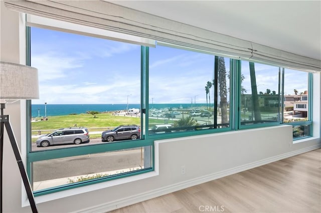 201 Calle Miramar Unit 8, Redondo Beach, CA 90277 - spare room with a water view and wood finished floors