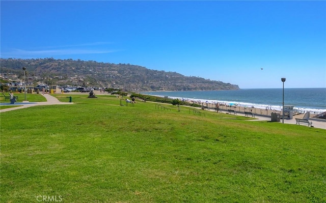 201 Calle Miramar Unit 8, Redondo Beach, CA 90277 - view of green lawn featuring view of water and beach