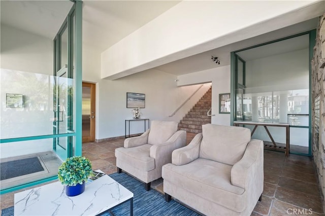 201 Calle Miramar Unit 8, Redondo Beach, CA 90277 - lobby with stairway and a high ceiling
