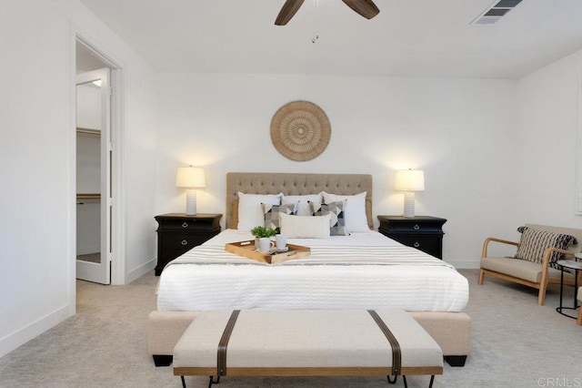 3141 Dega Pl, Carlsbad, CA 92010 - bedroom featuring light carpet and ceiling fan