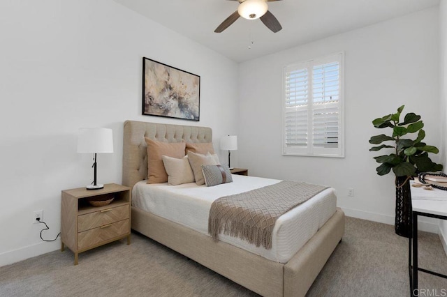 3141 Dega Pl, Carlsbad, CA 92010 - bedroom featuring light carpet and a ceiling fan