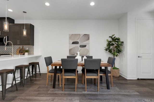 3141 Dega Pl, Carlsbad, CA 92010 - dining space with dark wood-style flooring and recessed lighting