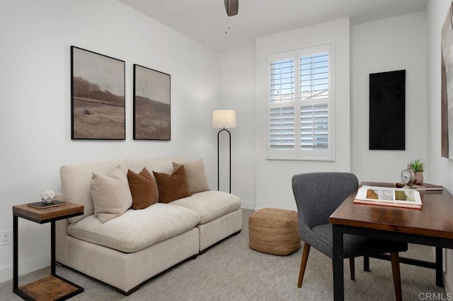 3141 Dega Pl, Carlsbad, CA 92010 - office area featuring carpet and a ceiling fan
