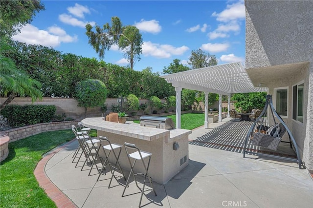 21212 Valleyview Dr, Walnut, CA 91789 - view of patio / terrace featuring grilling area and a pergola