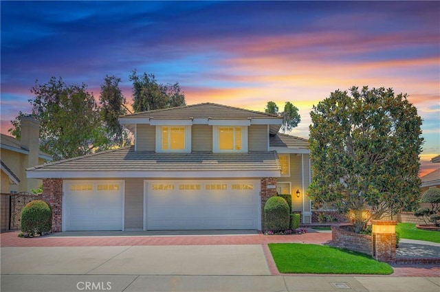 21212 Valleyview Dr, Walnut, CA 91789 - traditional home with driveway, a garage, and a tile roof