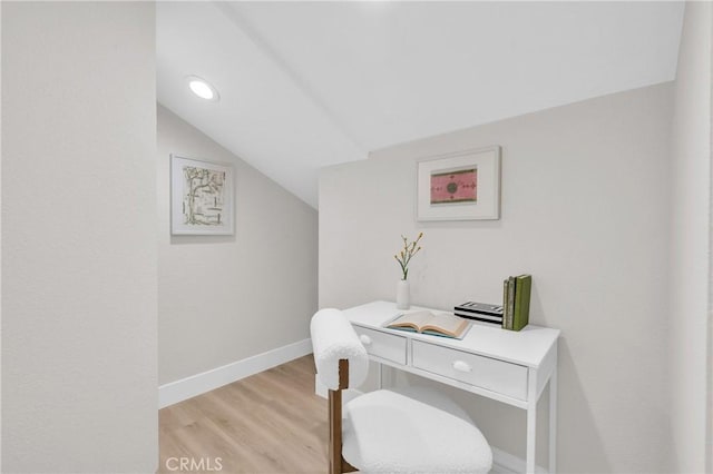21212 Valleyview Dr, Walnut, CA 91789 - office space with vaulted ceiling and light wood-style flooring