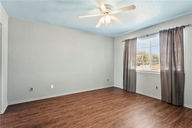 8379 Beaver Ave, Phelan, CA 92371 - spare room with wood finished floors, a textured ceiling, and ceiling fan