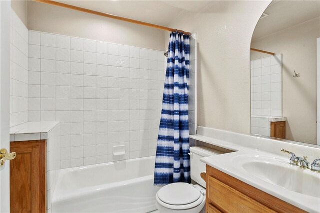 8379 Beaver Ave, Phelan, CA 92371 - bathroom featuring vanity and shower / tub combo with curtain