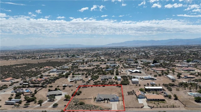 8379 Beaver Ave, Phelan, CA 92371 - aerial view of property's location with mountains and property parcel outlined
