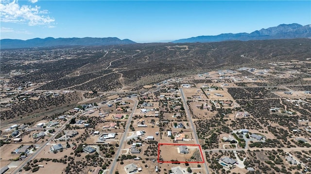 8379 Beaver Ave, Phelan, CA 92371 - view of property location with mountains and property parcel outlined