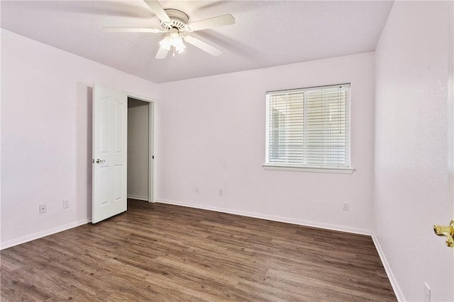 8379 Beaver Ave, Phelan, CA 92371 - empty room featuring wood finished floors and ceiling fan