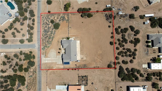 8379 Beaver Ave, Phelan, CA 92371 - aerial view of property's location with property parcel outlined