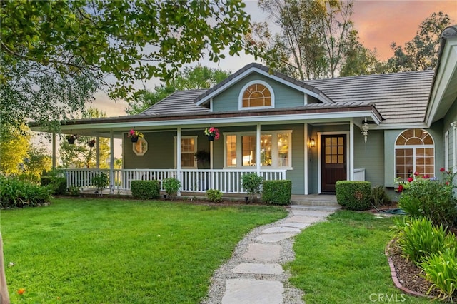42333 Casa Verde, Temecula, CA 92592 - view of front of home with a yard and covered porch